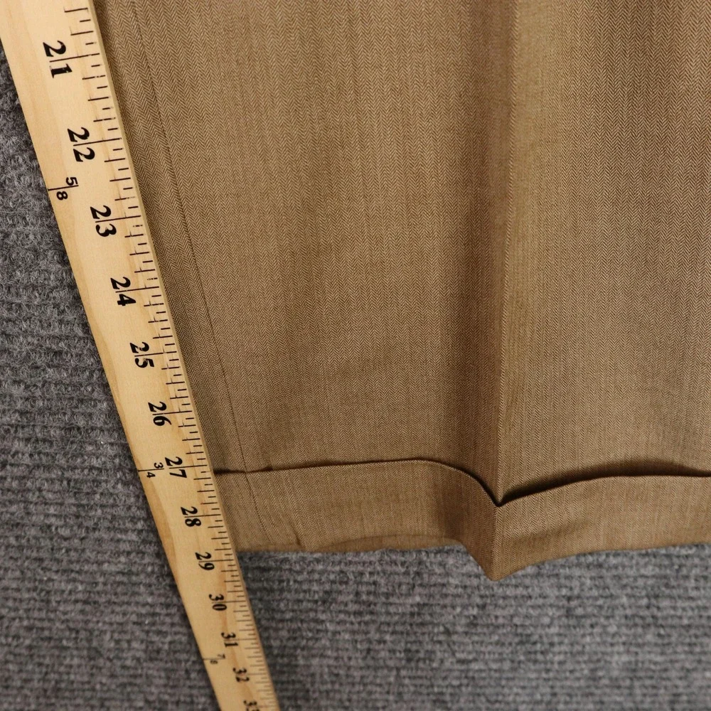 Allen Solly Dress Pants Mens 34x30 Pleated  Cuffed Hem Business Professional